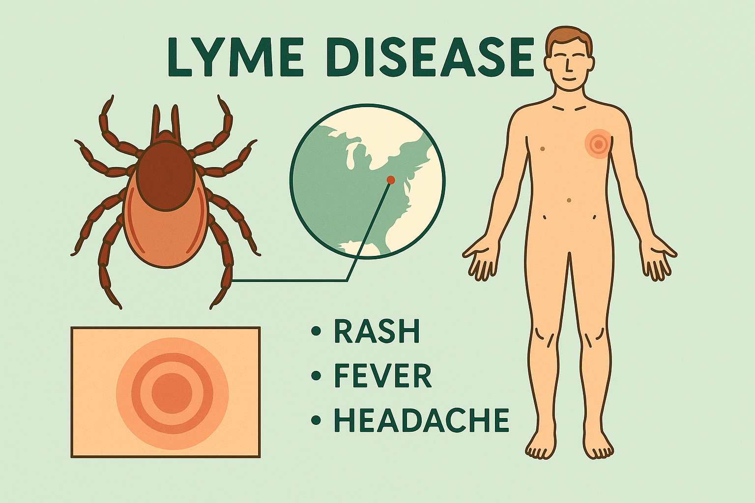 🕷️از خود در برابر بیماری لایم محافظت کنید